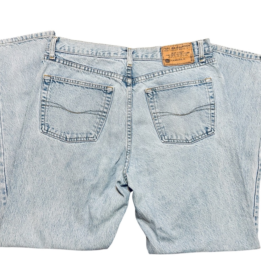 Vintage Pepe Jeans London Men’s Light Wash Denim Jeans Sz 36x32 (Read Measured)